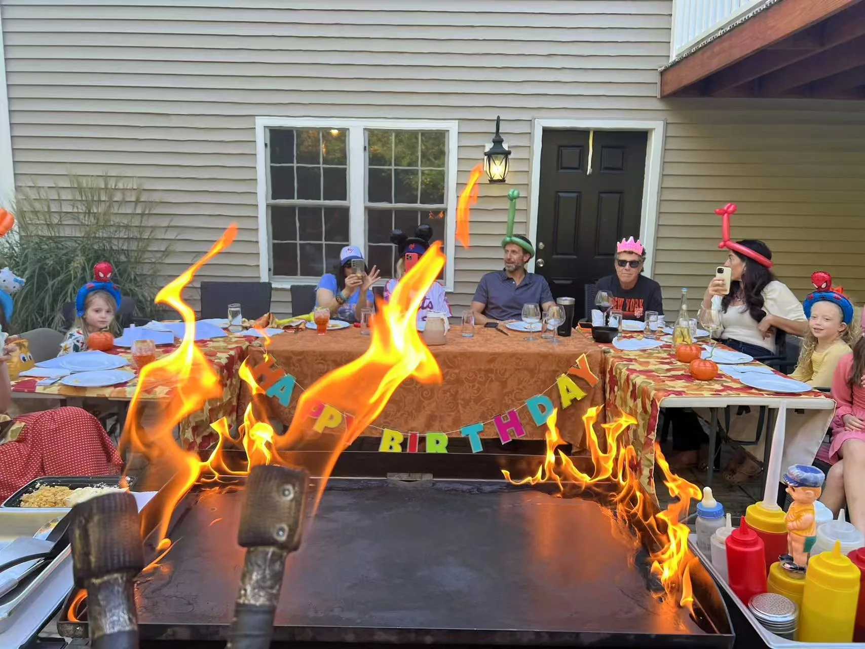 Mobile hibachi chef cooking on site in United States