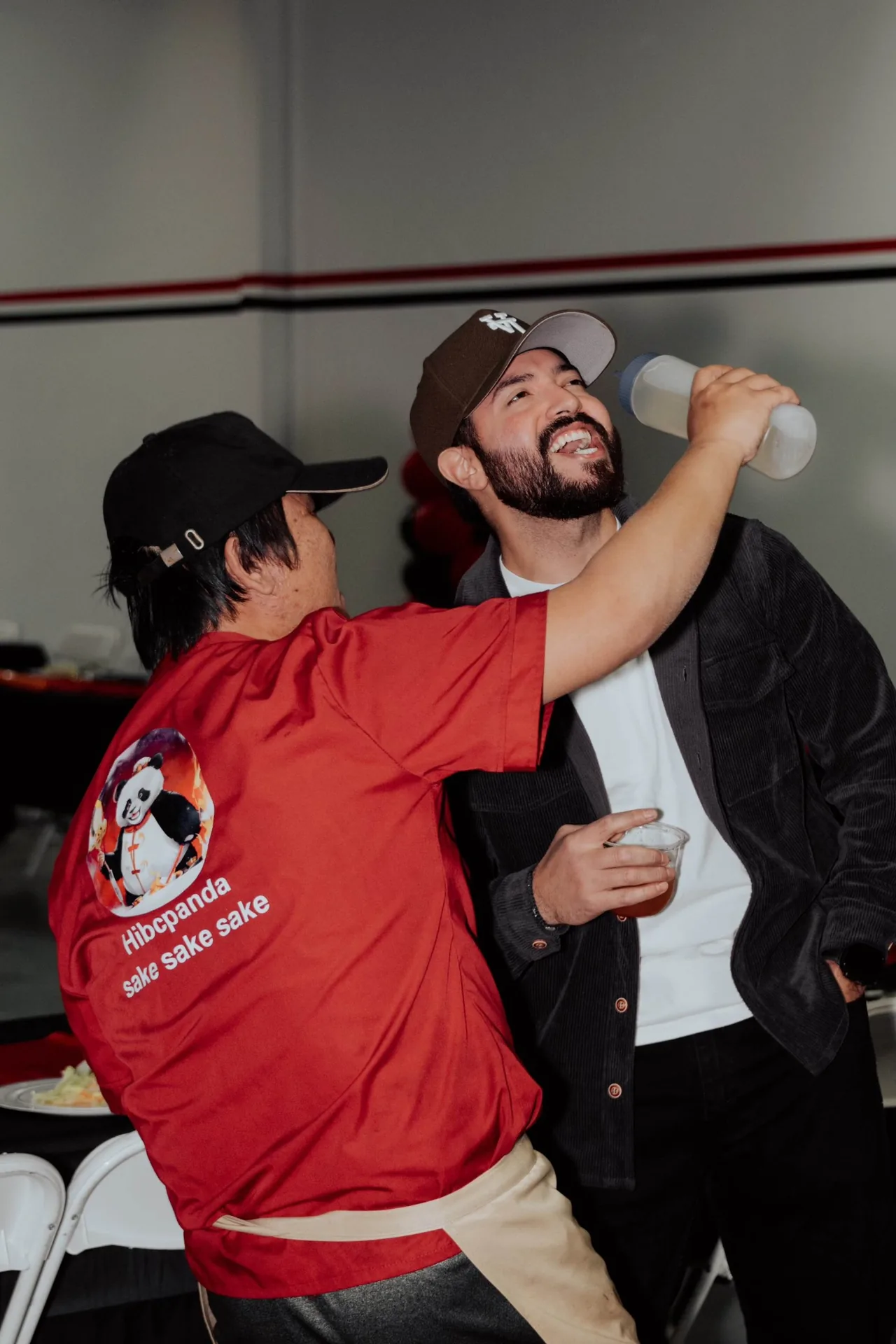 At-home hibachi party with guests in United States
